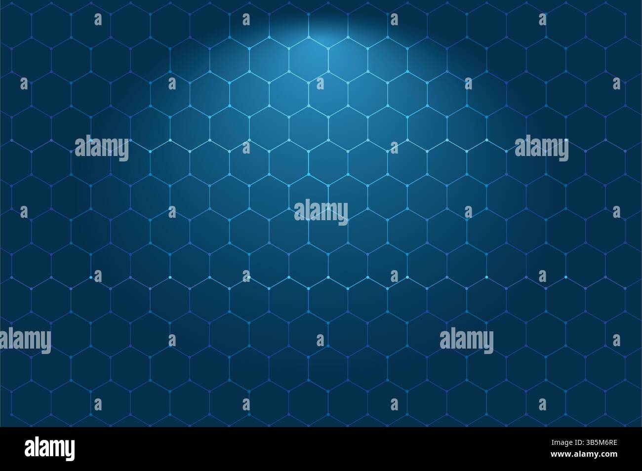 Sfondo blu, chiaro, esagonale sfondo blu pastello medico e tecnico con motivo esagonale e scintille luminose. Astratto vettoriale realistico bg con Illustrazione Vettoriale