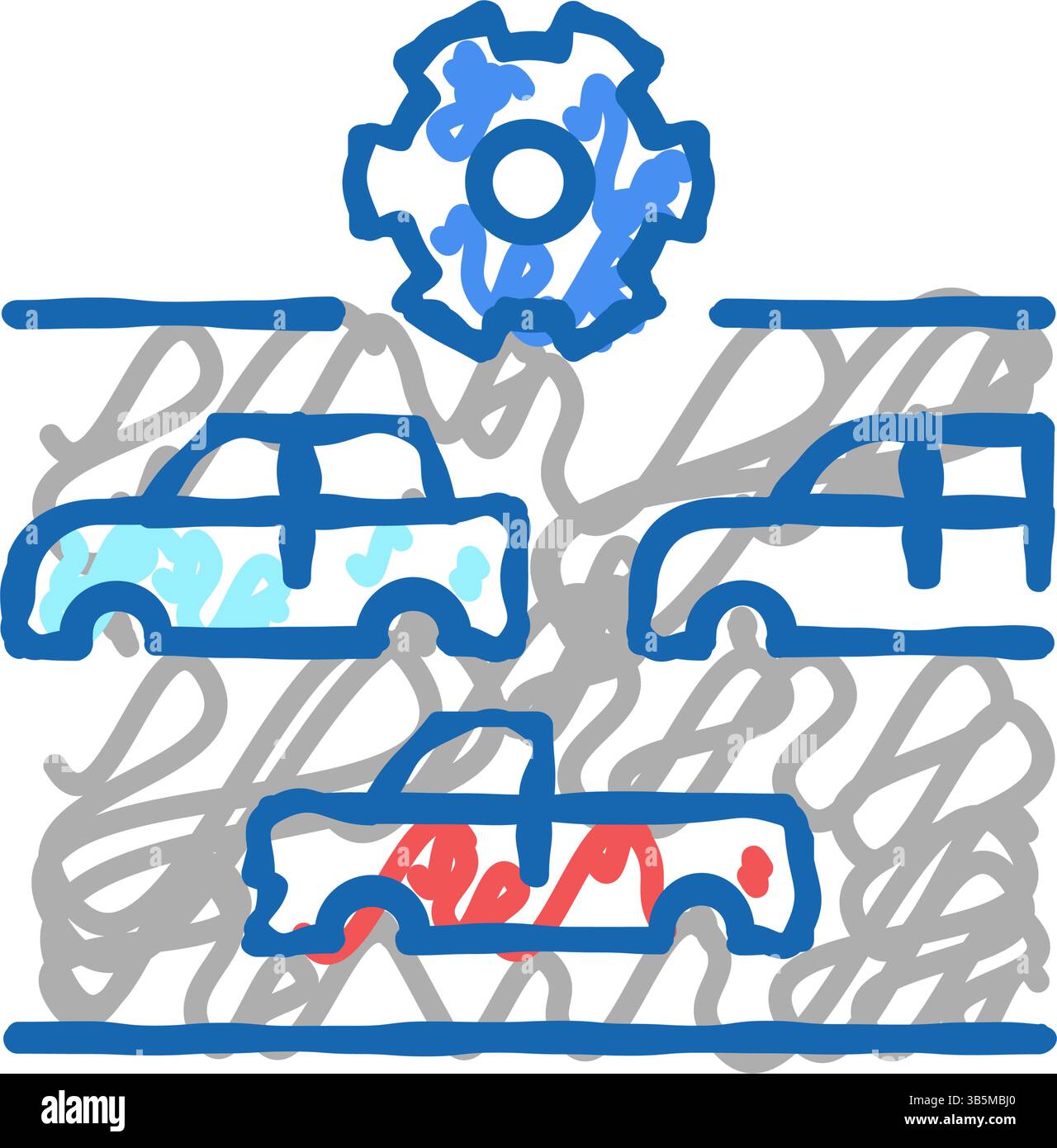 scelta del tipo di carrozzeria icona doodle illustrazione Illustrazione Vettoriale