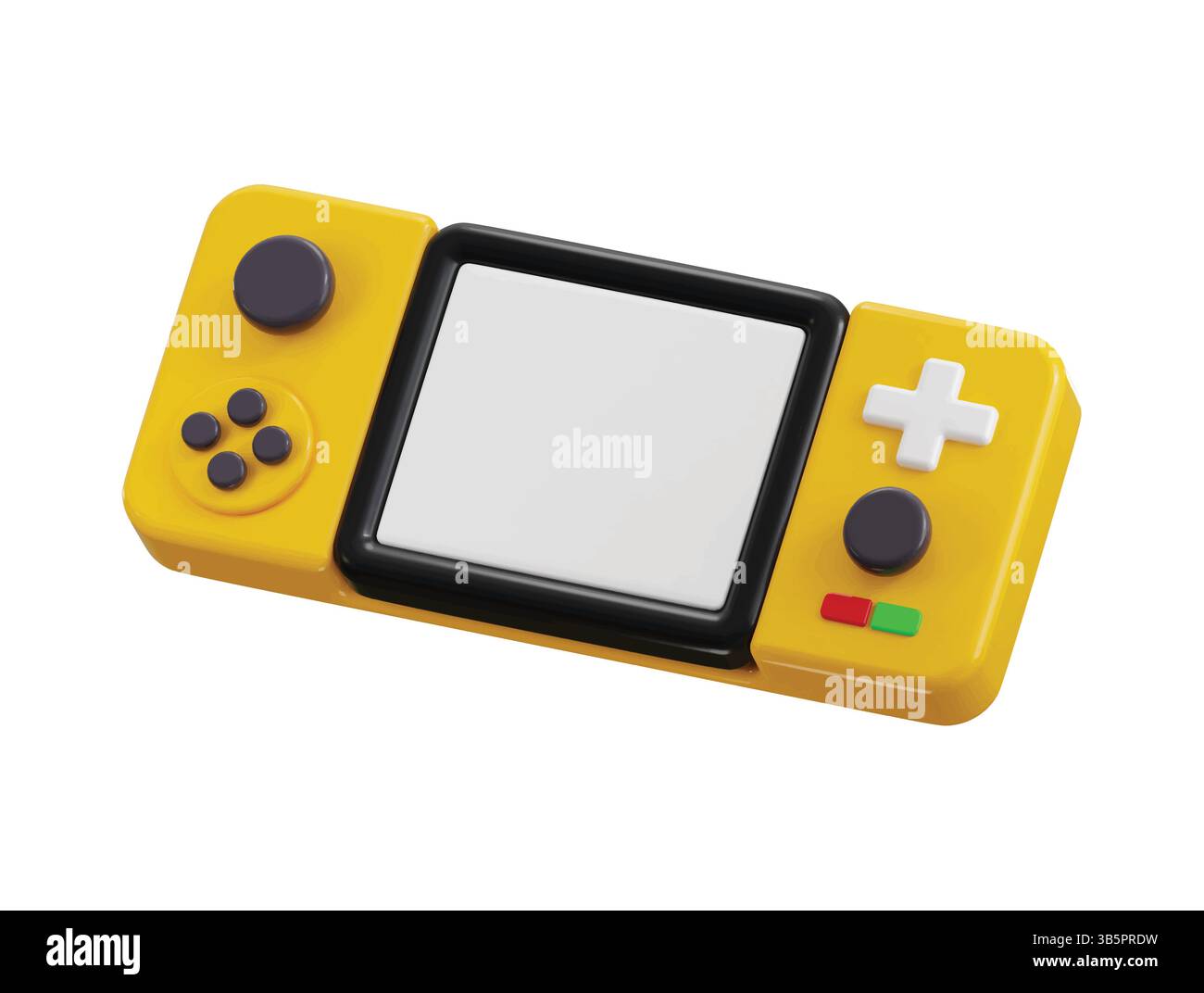 Console di gioco portatile concetto di rendering 3d della console videogiochi, illustrazione vettoriale dell'icona della console di gioco portatile Illustrazione Vettoriale