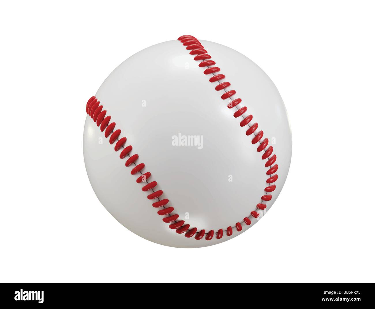 Illustrazione vettoriale di rendering 3d icona baseball Illustrazione Vettoriale
