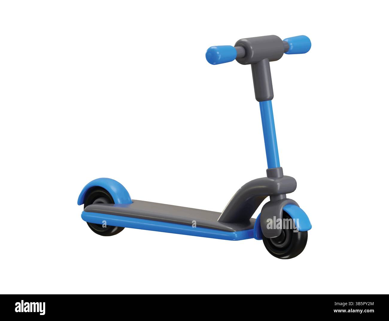 Illustrazione vettoriale 3d icona dello scooter elettrico Kick Illustrazione Vettoriale