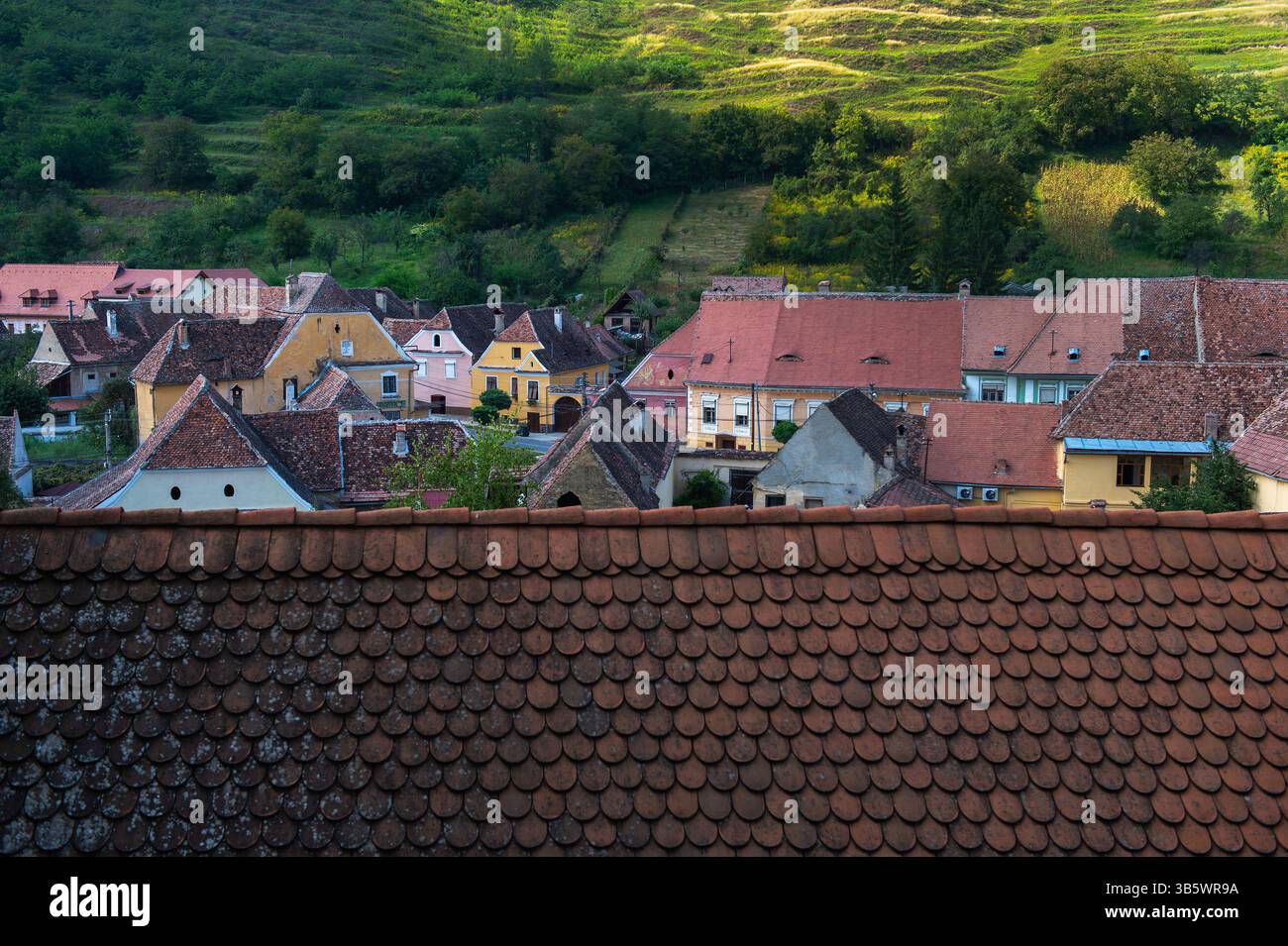 L'affascinante città medievale di Sibiu, Transilvania, Romania, Europa orientale Foto Stock