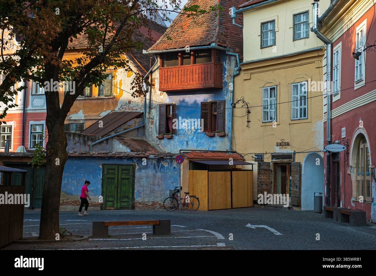 L'affascinante città medievale di Sibiu, Transilvania, Romania, Europa orientale Foto Stock