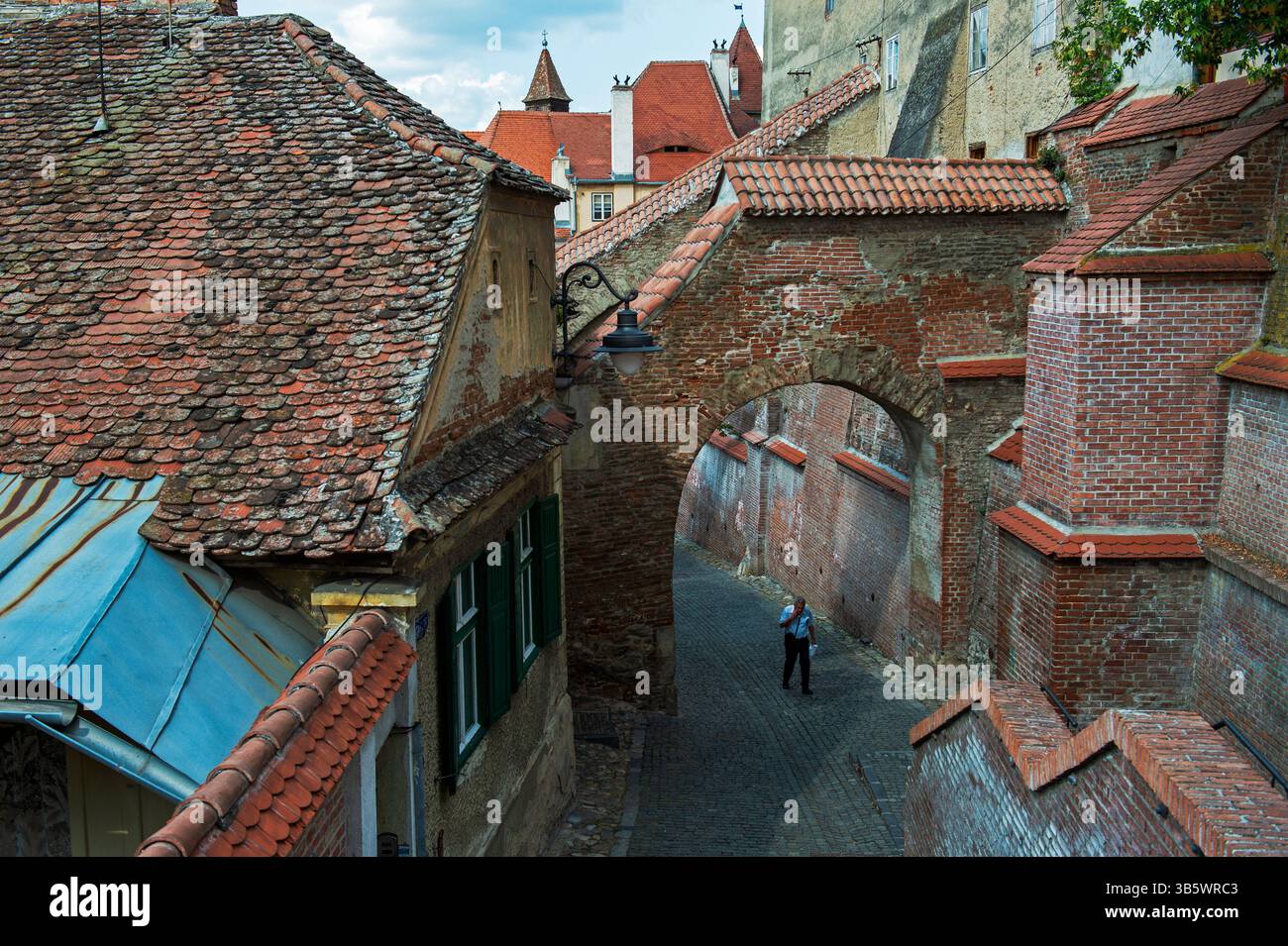 L'affascinante città medievale di Sibiu, Transilvania, Romania, Europa orientale Foto Stock