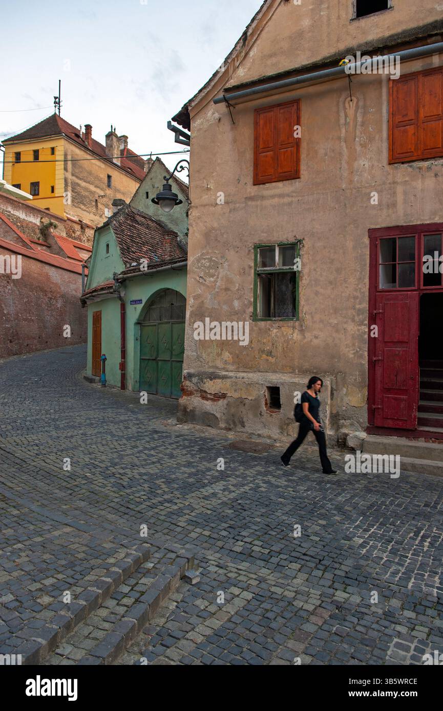L'affascinante città medievale di Sibiu, Transilvania, Romania, Europa orientale Foto Stock