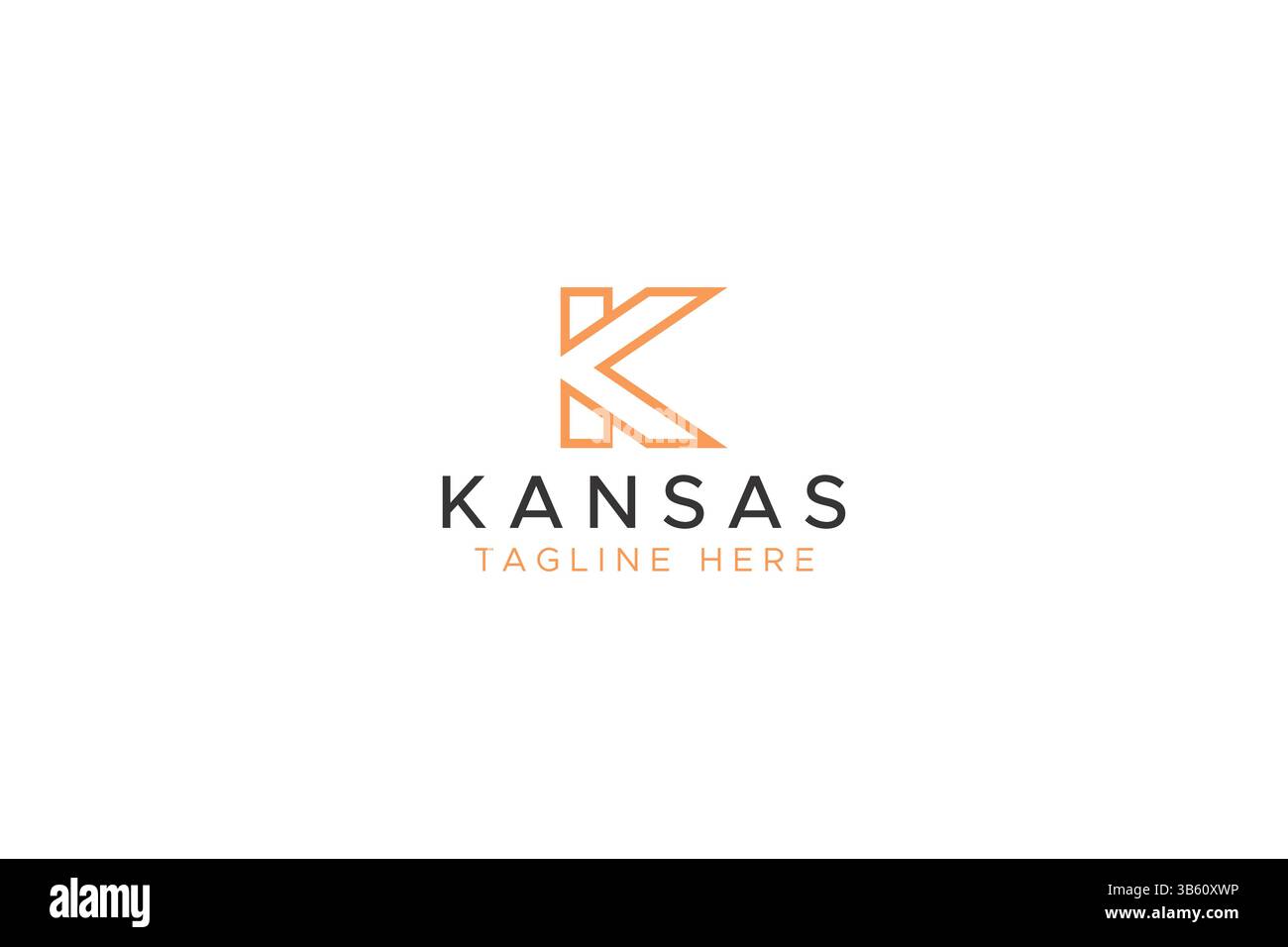 Logo lettera K modello identità del marchio concetto di design Illustrazione Vettoriale