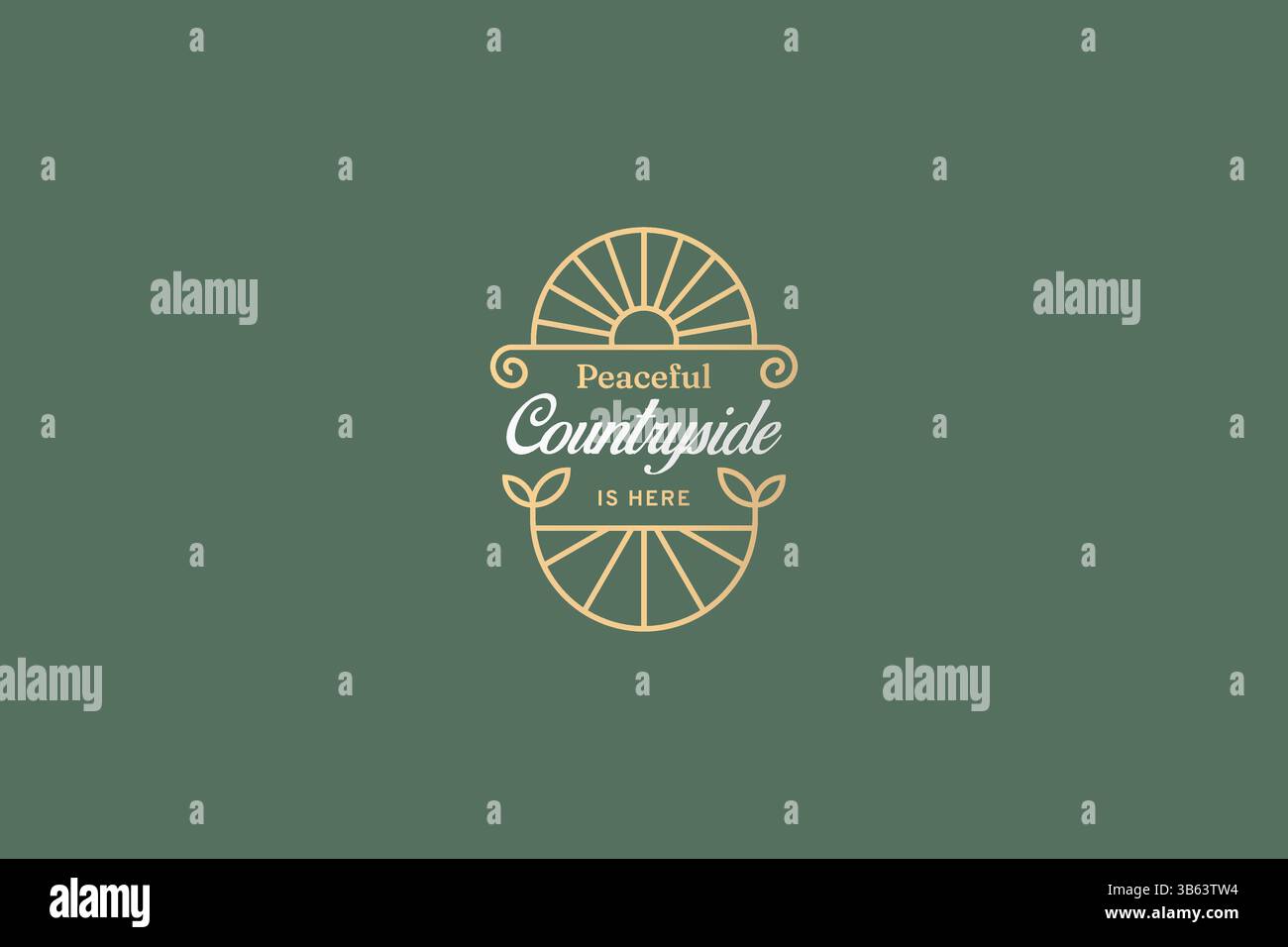 Pacifica campagna Beauty in Nature Concept Health and Fresh Logo Badge Illustrazione Vettoriale