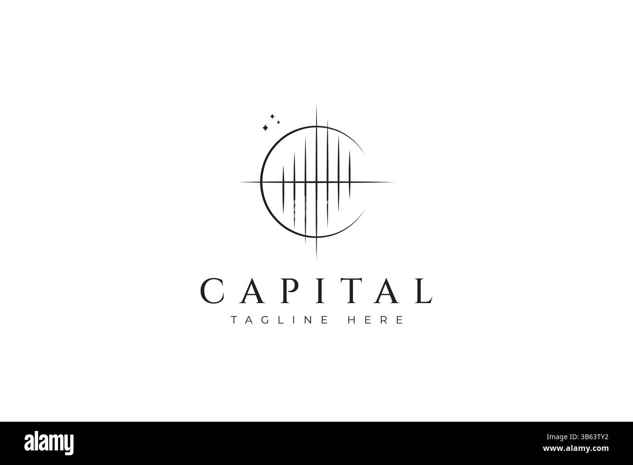 Lettera C Logo Capital Business Exchange Balance Rate Professional Finance Advocate impresa edile Illustrazione Vettoriale