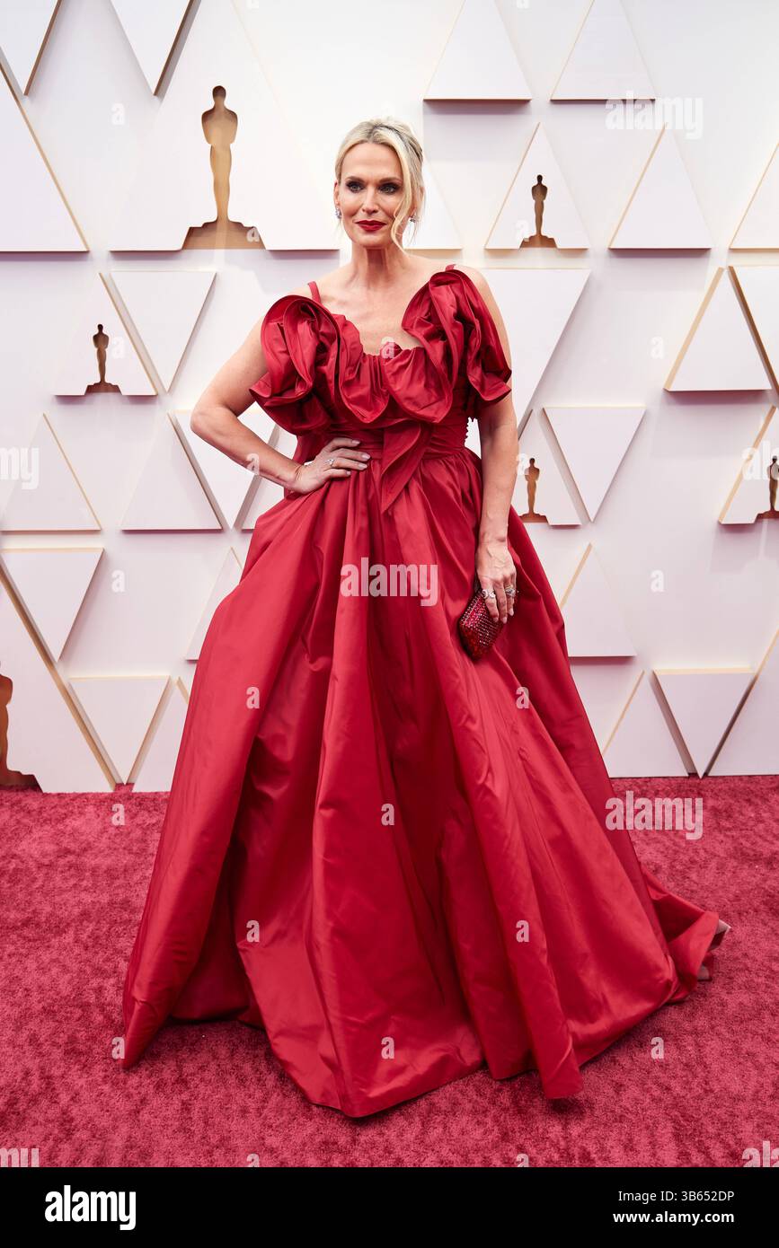 27 marzo 2022 - Hollywood, California, USA - MOLLY SIMS, a Elie Saab, arriva sul Red carpet al 94° Oscar al Dolby Theatre. (Immagine di credito: © AMPAS/ZUMA Press Wire Service/ZUMAPRESS.com) Foto Stock