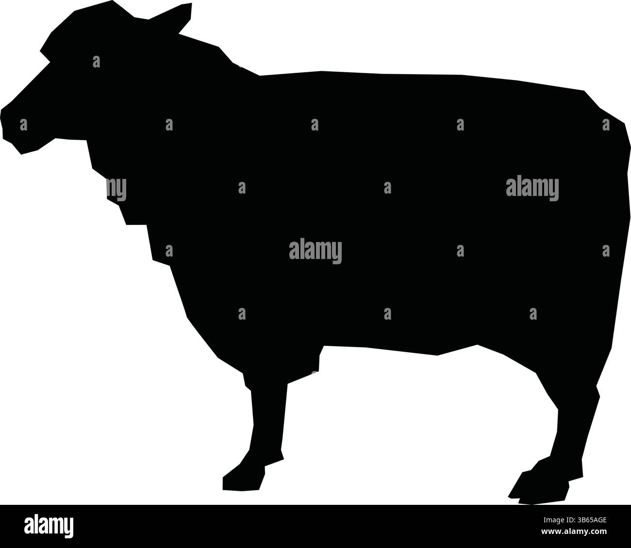 Icona vettoriale silhouette pecora - illustrazione animale di fattoria per la progettazione agricola Illustrazione Vettoriale