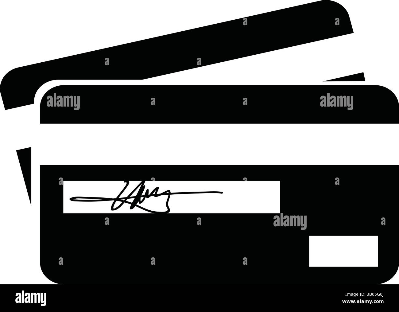 Icona sagoma carta di credito – Clipart vettore nero dei concetti carta bancaria, pagamento e Finanza Illustrazione Vettoriale