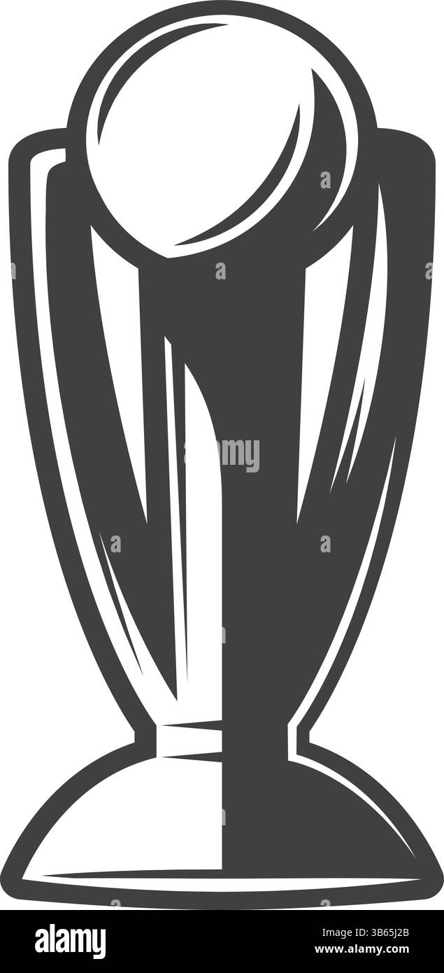 Illustrazione del vettore Design dell'icona del trofeo Cricket Illustrazione Vettoriale