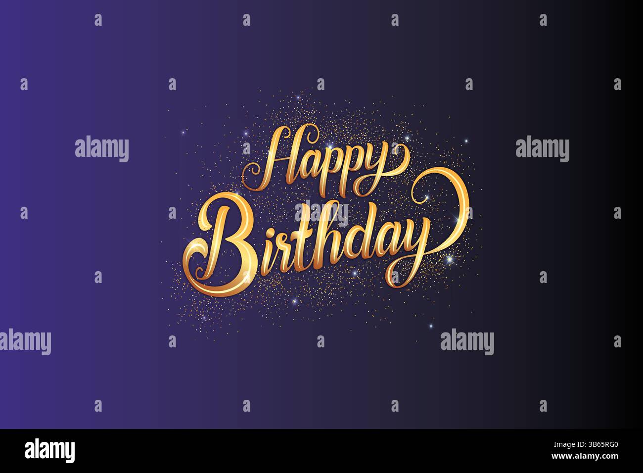 Buon compleanno Golden Glitter Text on Colorful Gradient background Illustration Vector Illustrazione Vettoriale
