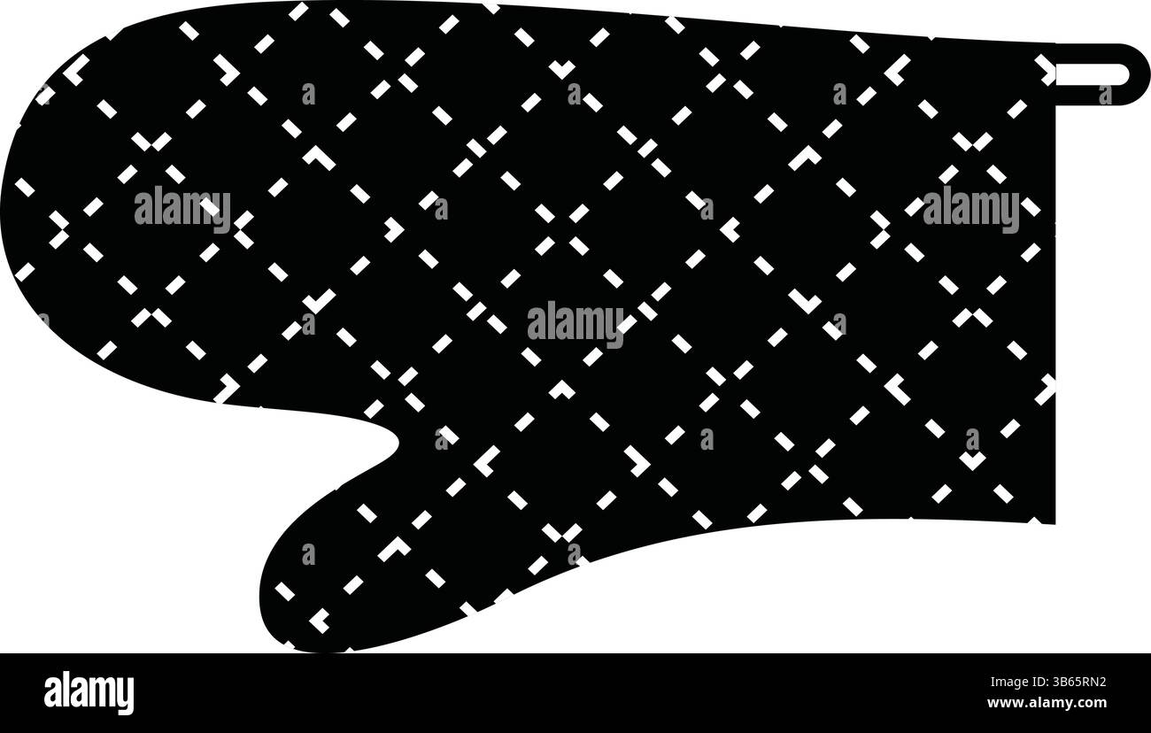 Icona di silhouette a taglio obliquo del forno con disegno a campitura Illustrazione Vettoriale