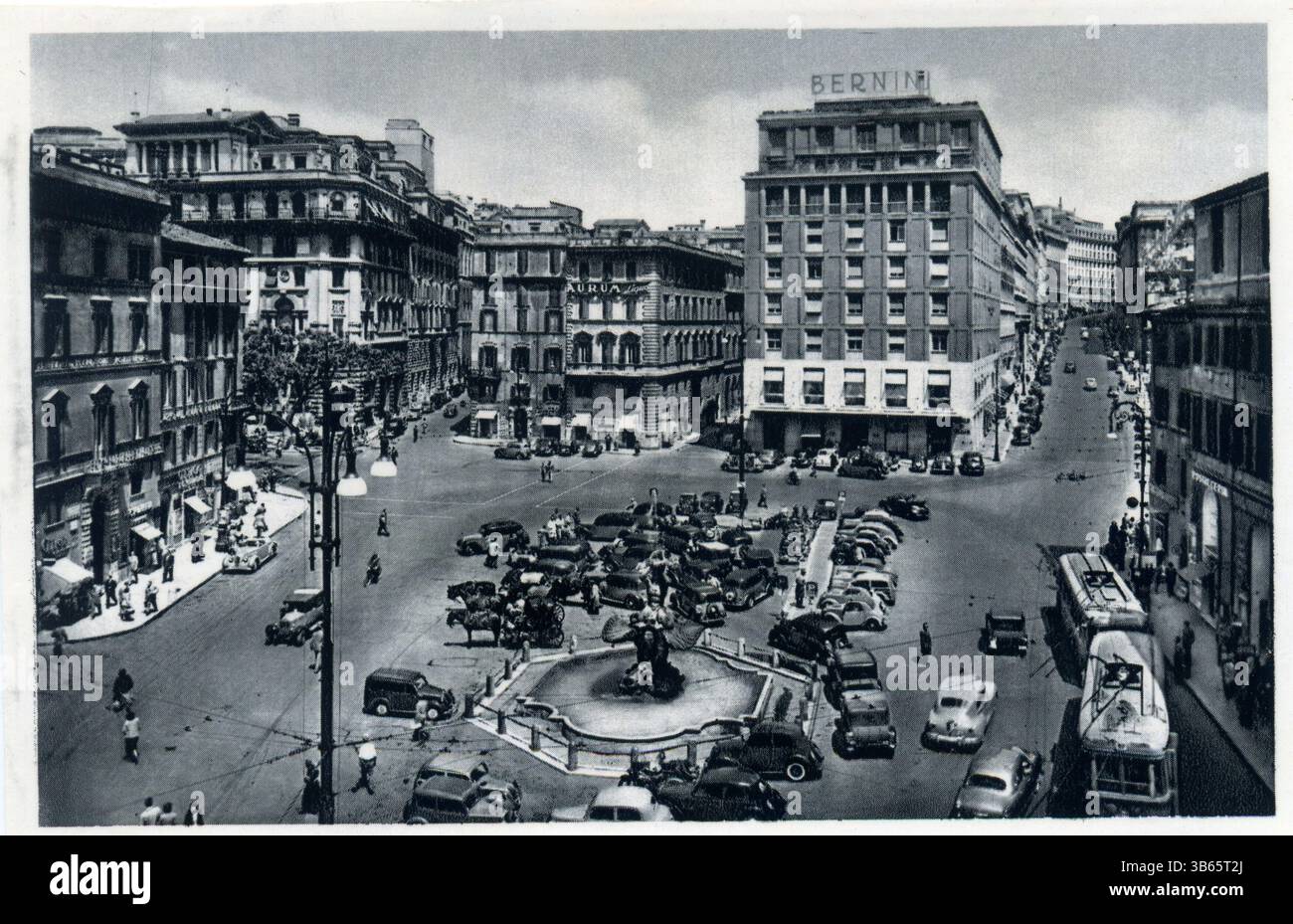 1950 Roma, Piazza Barberini, Italia Foto Stock