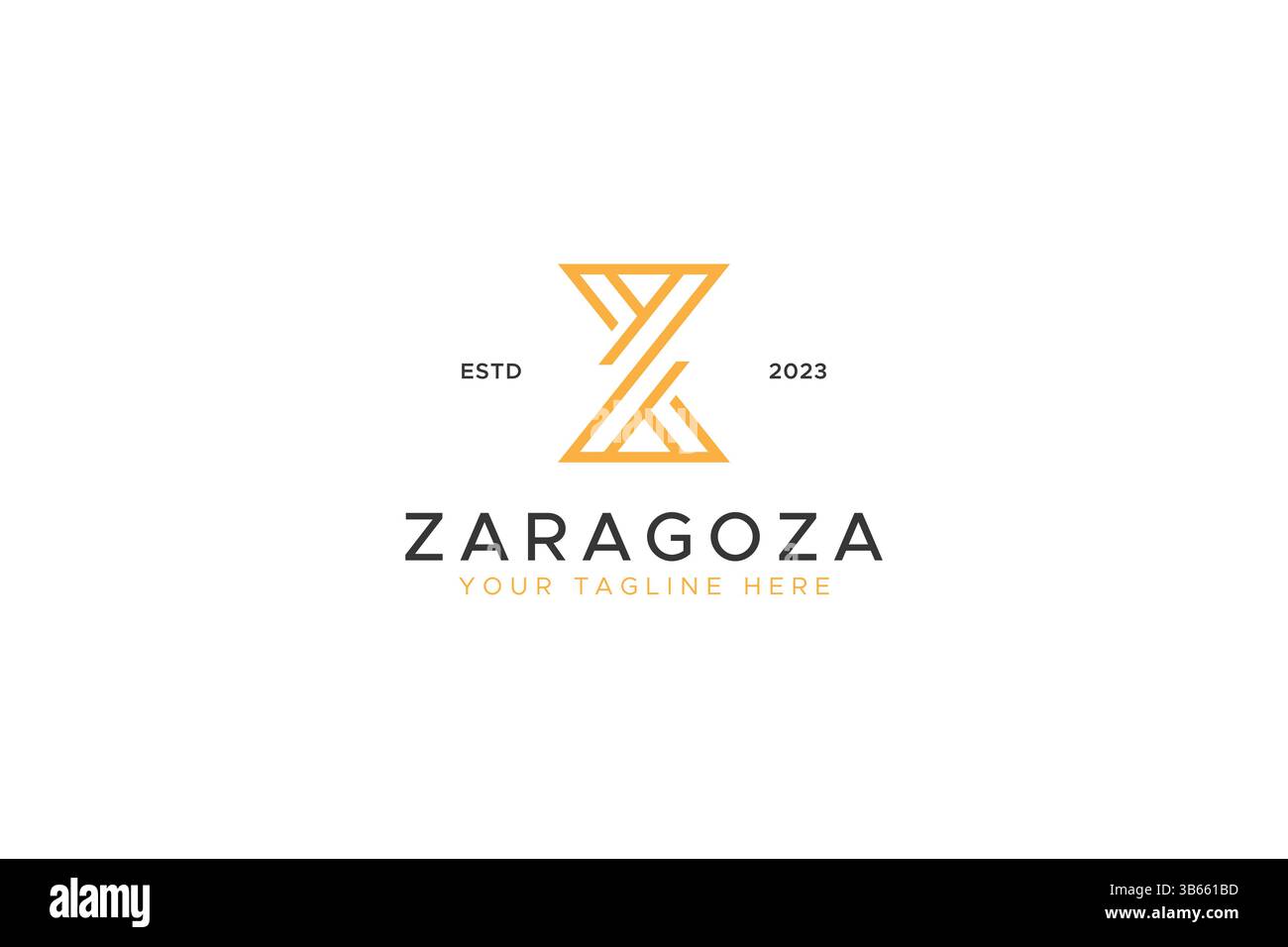 Logo astratto geometrico di lusso Letter Z per l'identità del marchio aziendale Illustrazione Vettoriale
