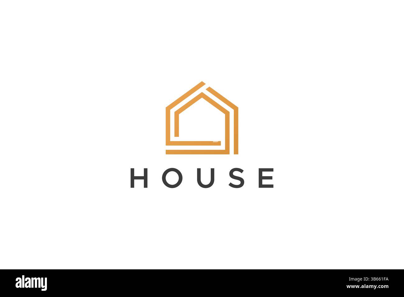 Logo minimalista Real Estate House Developer Property Architecture Illustrazione Vettoriale