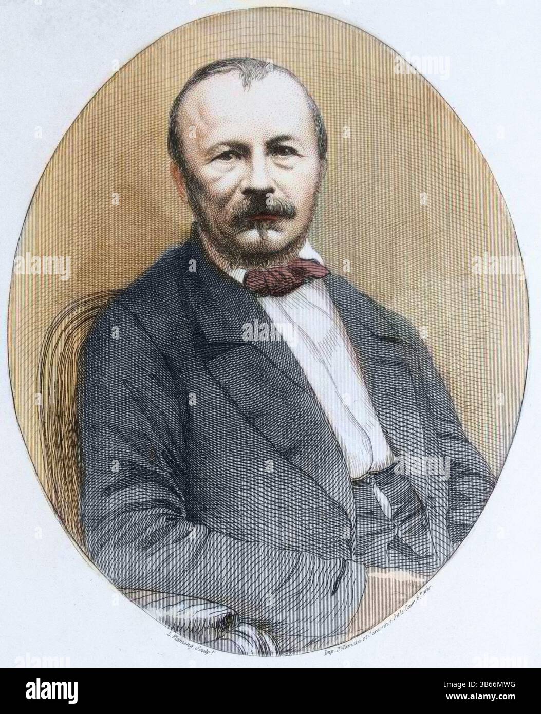 Ritratto di Gérard de Nerval dopo Léopold Flameng (1831–1911) Foto Stock