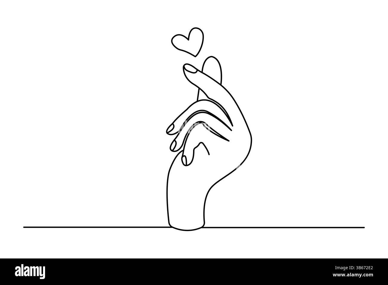 San Valentino cuore e amore per la grafica continua su una linea disegnando il design vettoriale Illustrazione Vettoriale