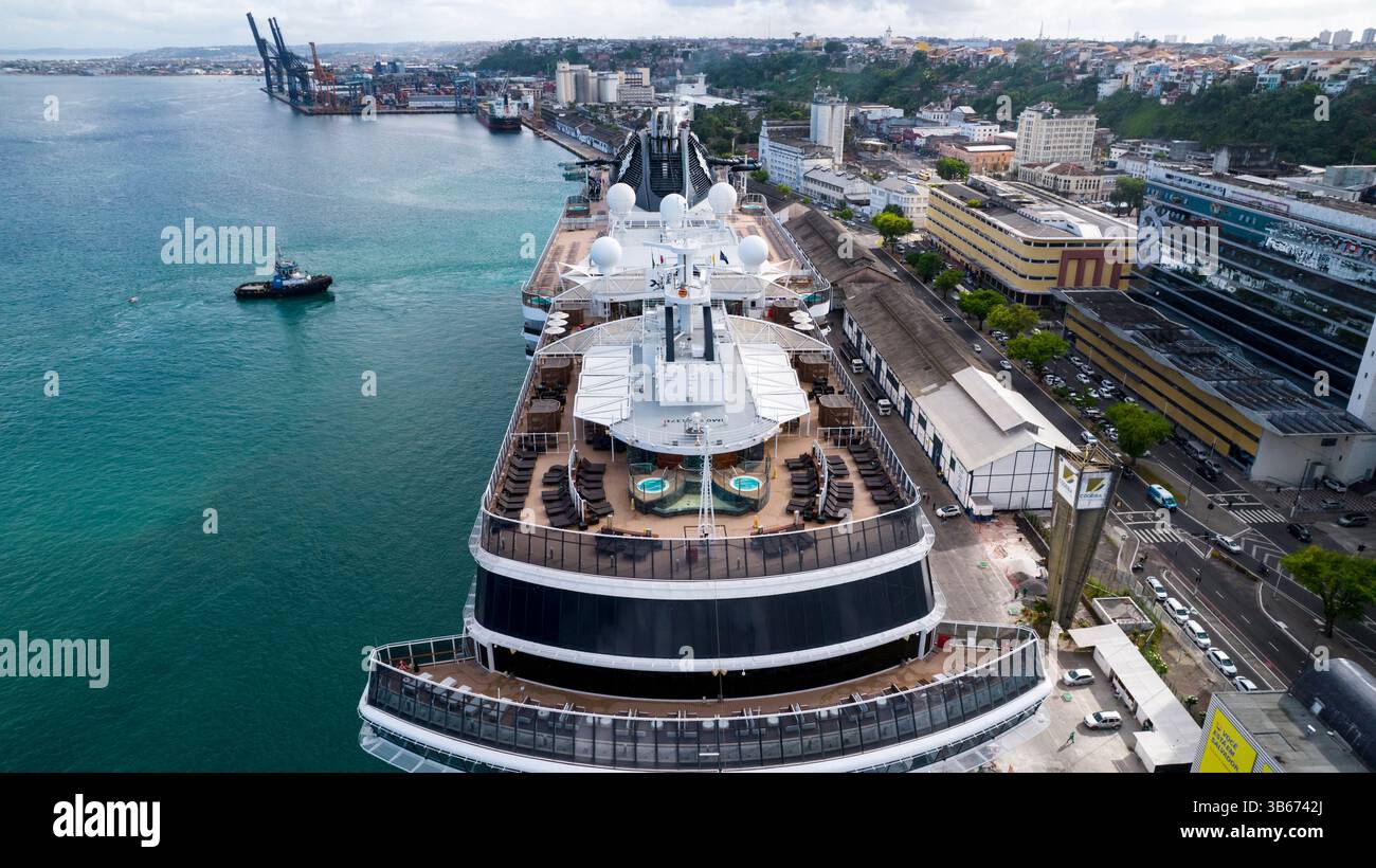 Vista sul ponte superiore MSC Seaview Foto Stock