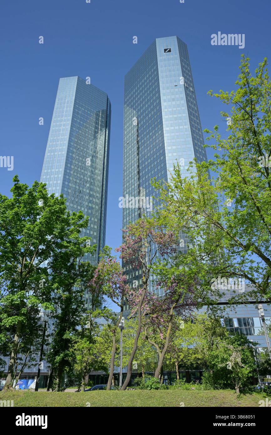 Park Taunusanlage, Deutsche Bank, Zentrale, Deutsche Bank Towers, Francoforte sul meno, Assia, Germania Foto Stock