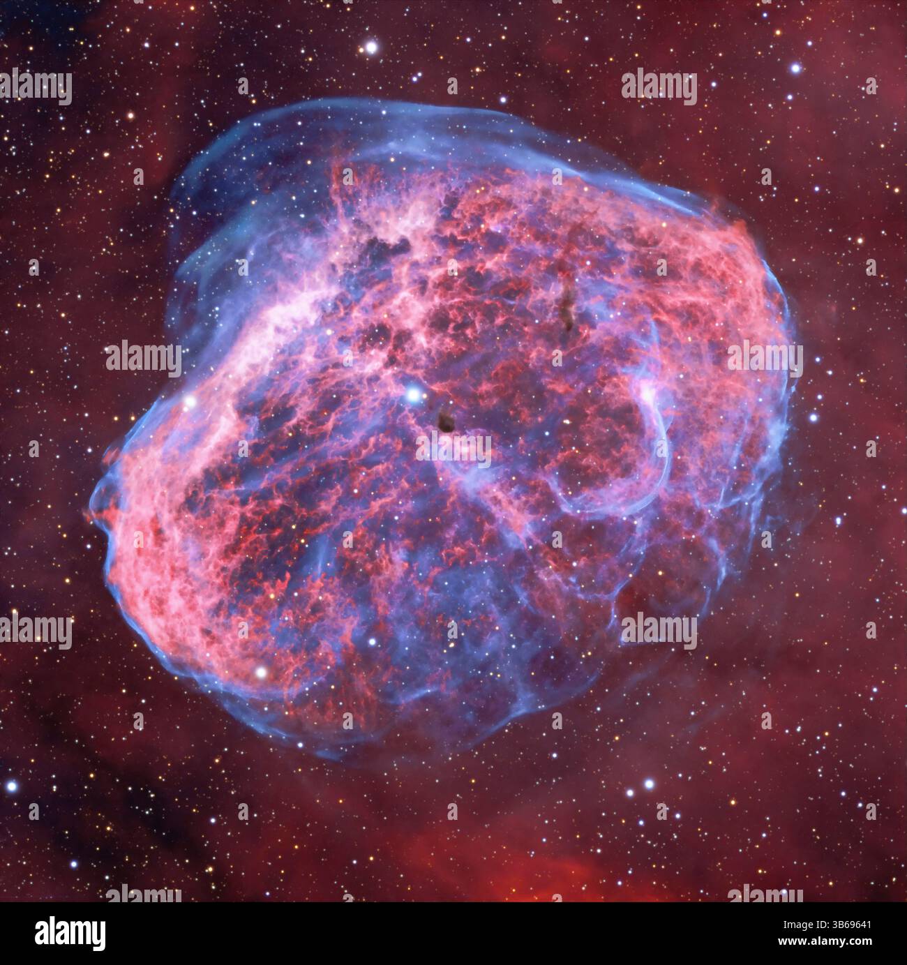 NGC 6888, il Crescent Nebula. Foto Stock