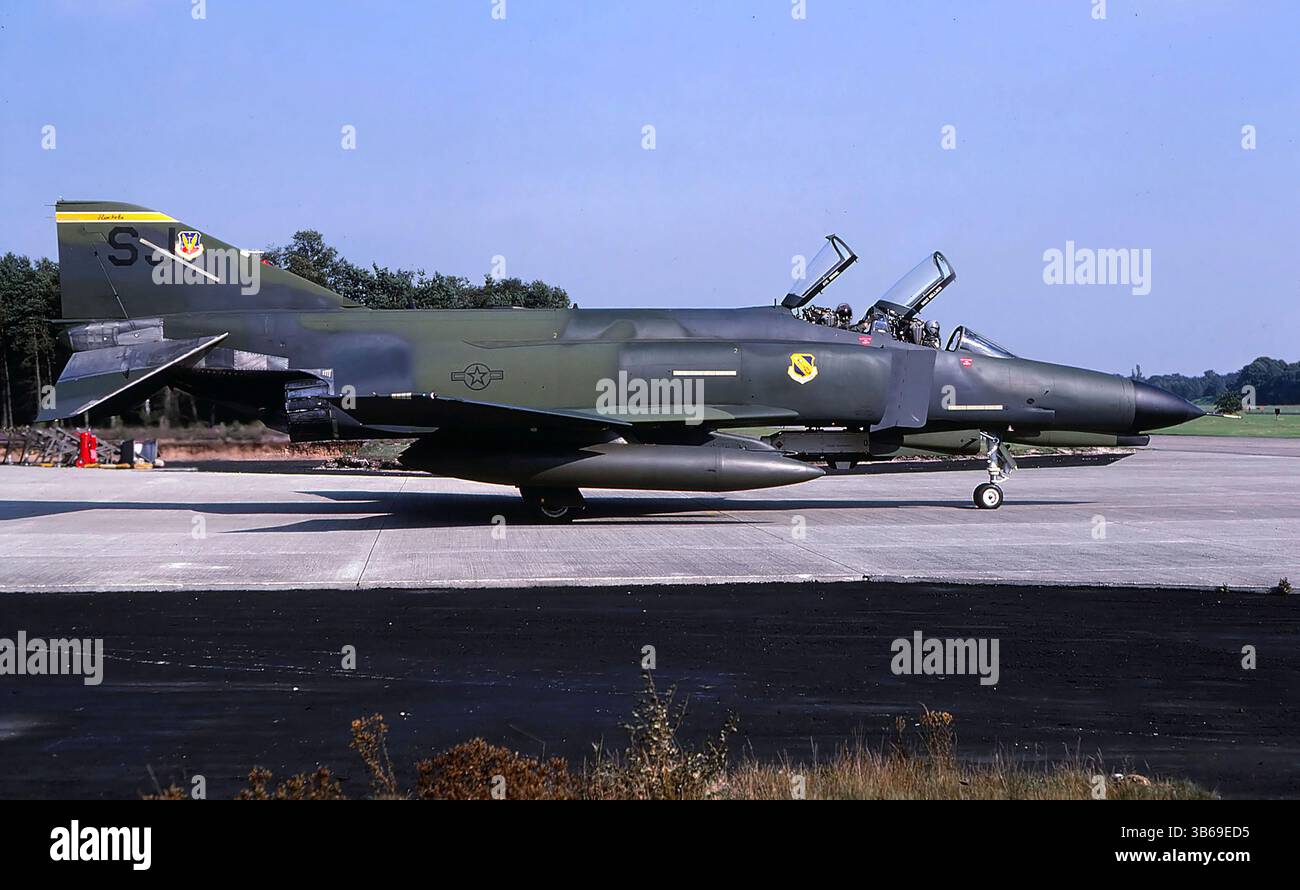 Un F-4E della U.S. Air Force presso la Soesterberg Air base, Paesi Bassi, 1985. Foto Stock