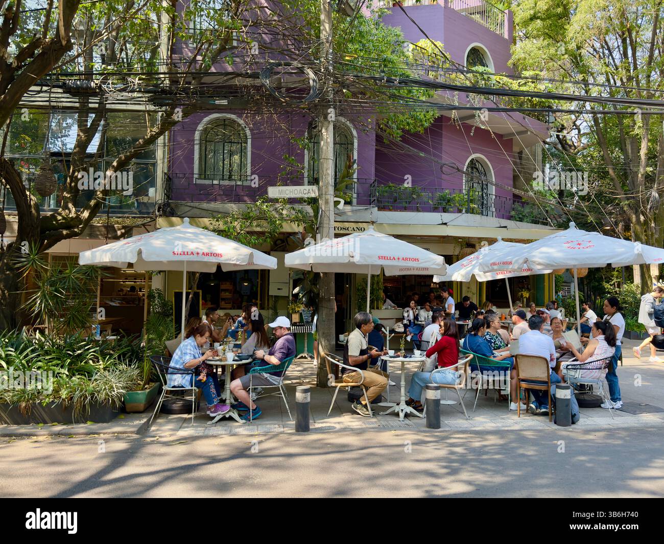 Vivace ristorante nel quartiere di Condesa, città del Messico, Messico Foto Stock