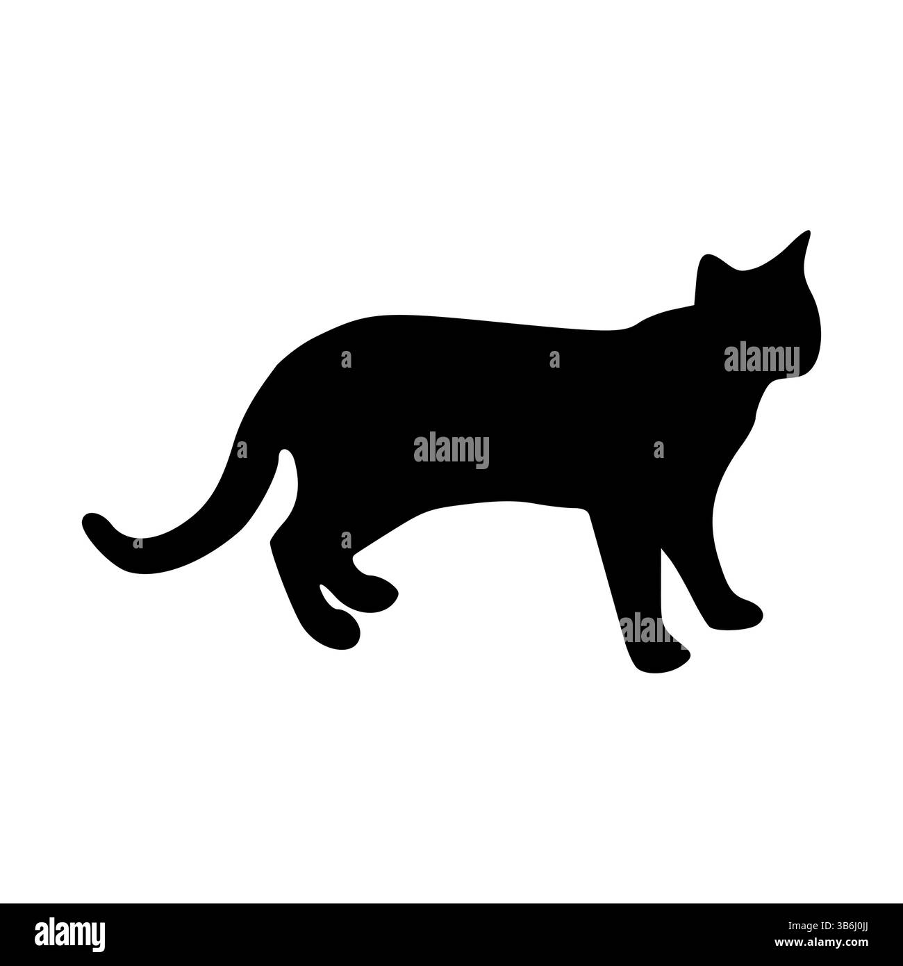 Sagoma nera Cat Clipart – Design PNG Walking Cat Vector Illustrazione Vettoriale