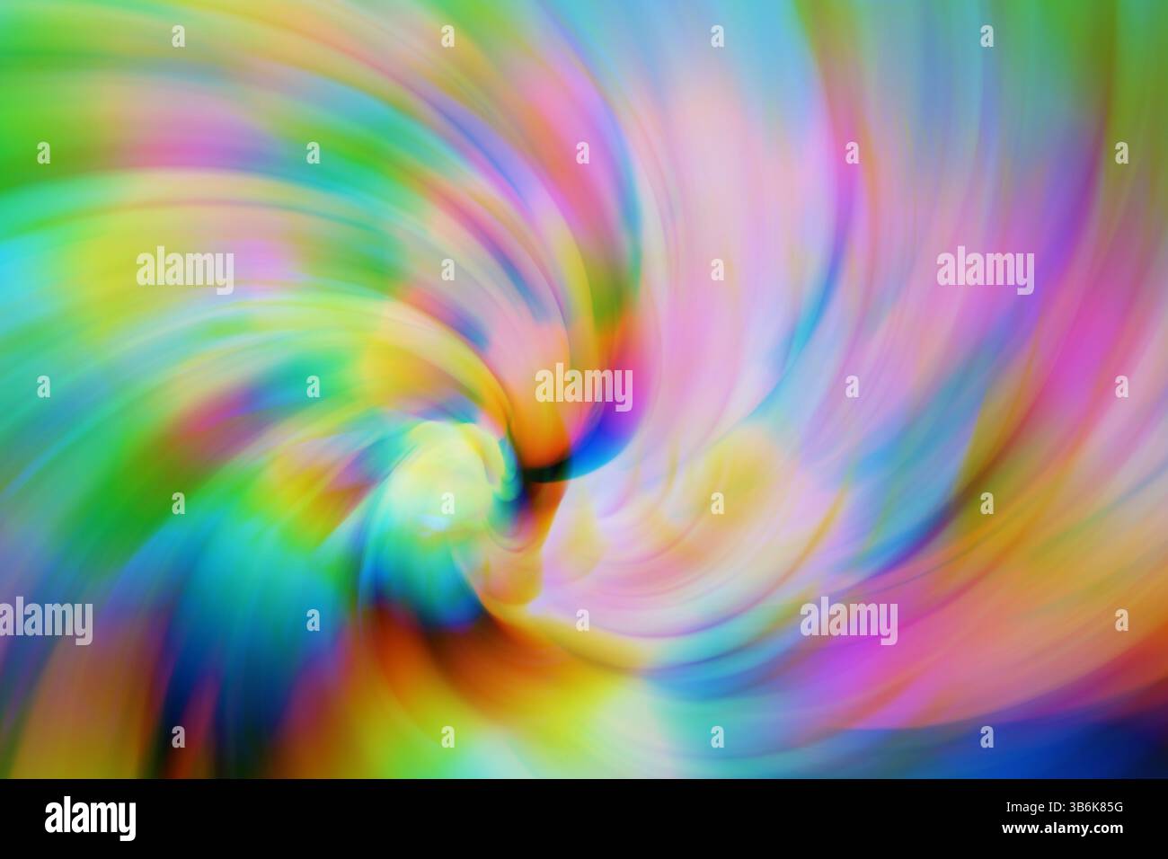 Striature ottiche multicolore e vorticose. Foto Stock