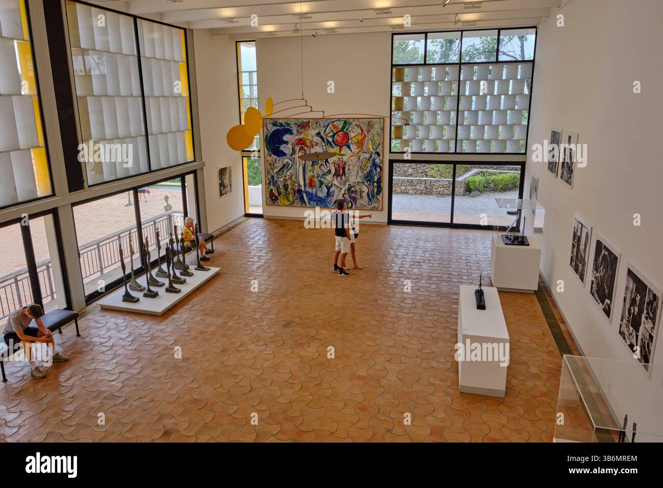 Francia, Alpi marittime, Saint Paul de Vence, Fondazione Maeght dell'architetto catalano Josep Lluis Sert, museo di arte contemporanea Foto Stock