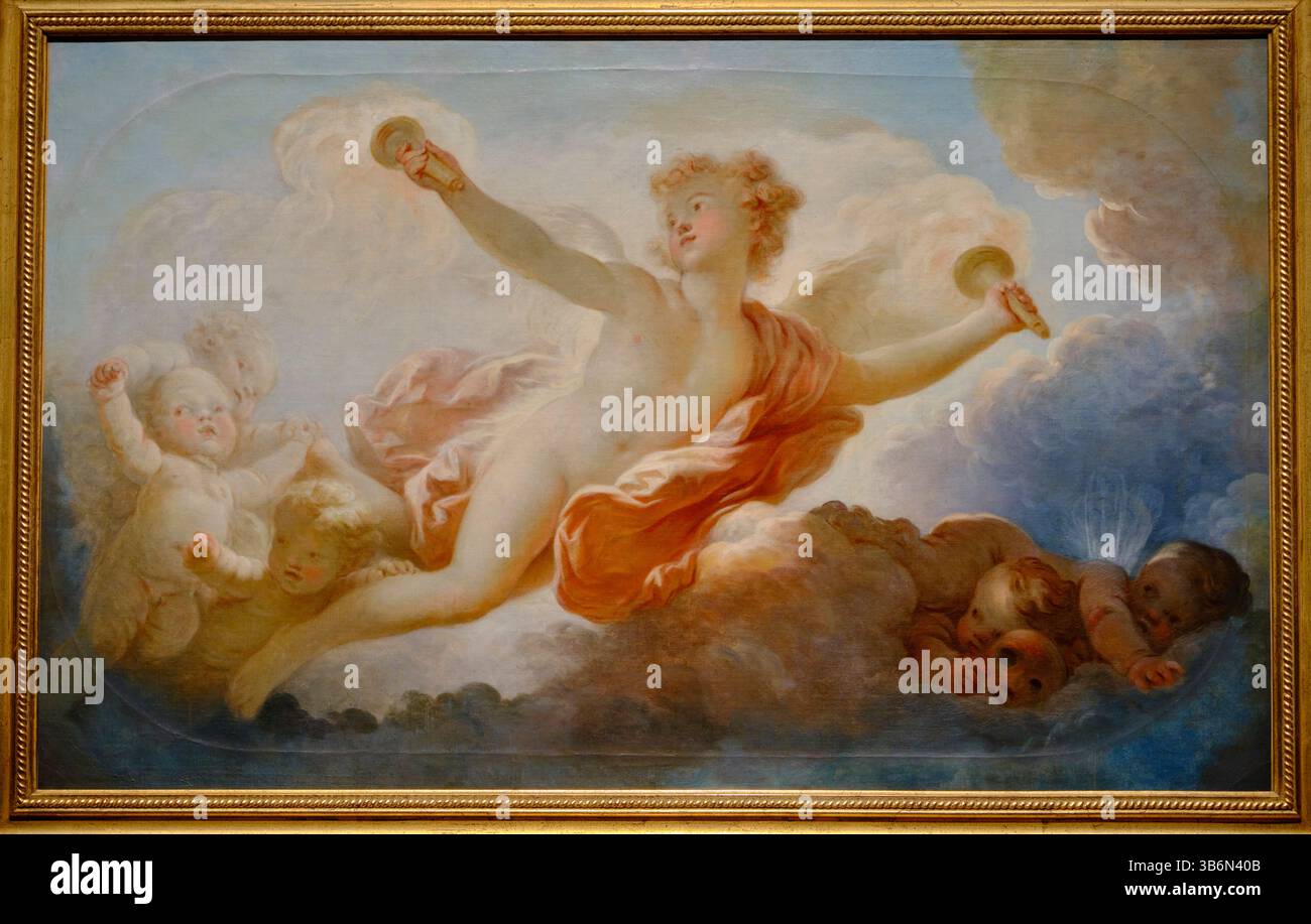 Francia, Var, Tolone, Toulon Art Museum (MAT), Love Embracing the Universe, Jean-Honoré Fragonard, 1895 Foto Stock