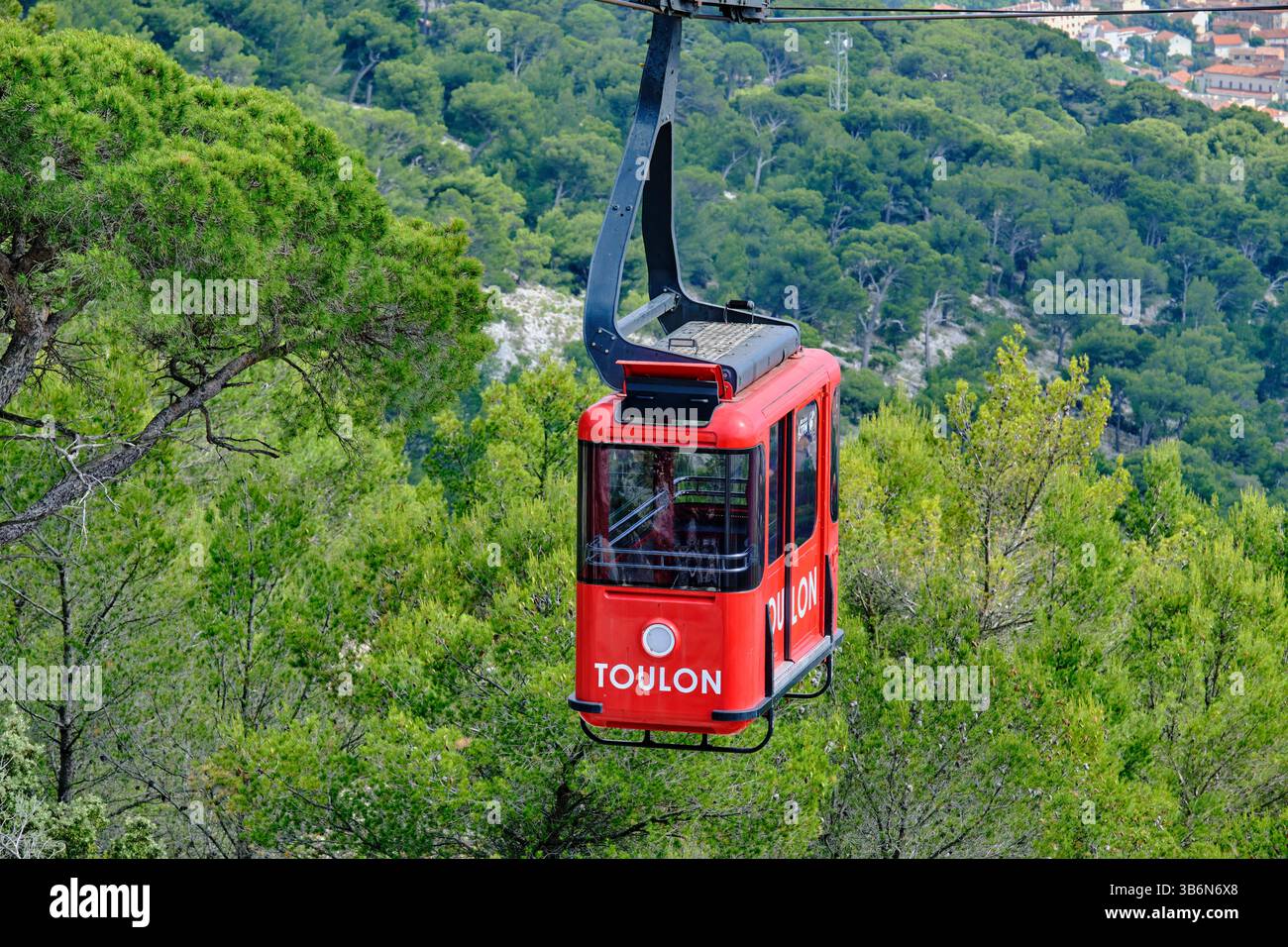 Francia, Var, Tolone, la funivia del Mont Faron Foto Stock
