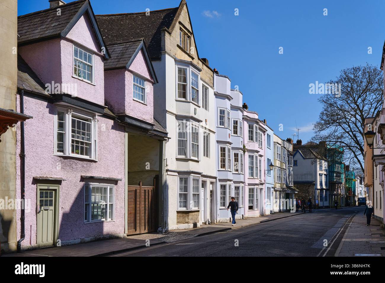 Holywell Street nel centro di Oxford Foto Stock