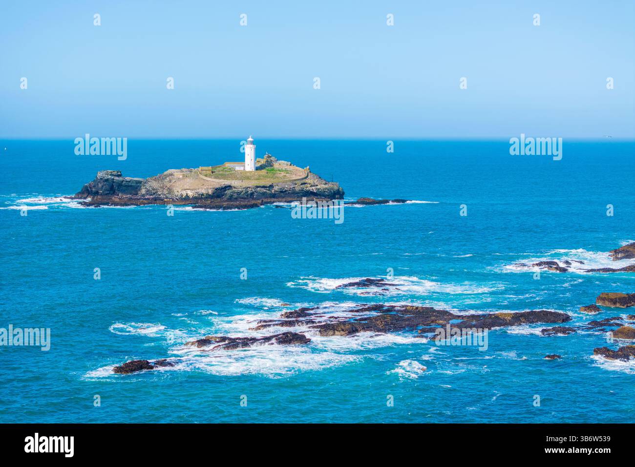 Godrevy Beach, Cornovaglia, Inghilterra, Regno Unito, Europa Foto Stock