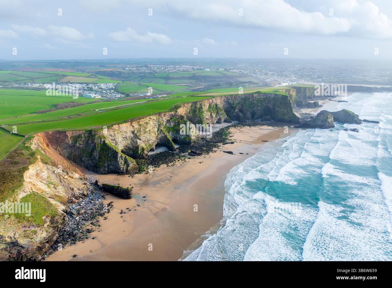 Watergate Beach, Cornovaglia, Inghilterra, Regno Unito, Europa Foto Stock