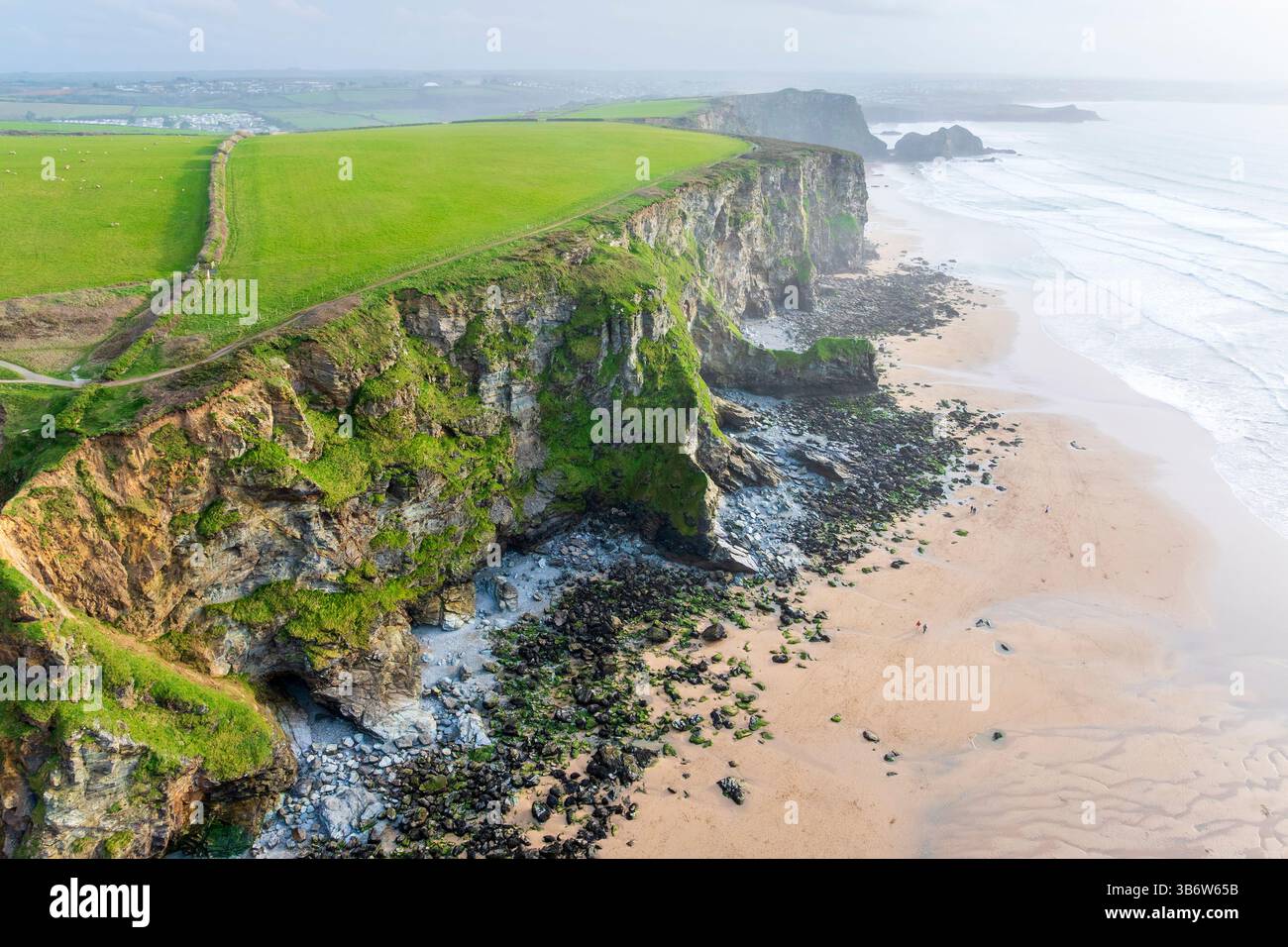 Watergate Beach, Cornovaglia, Inghilterra, Regno Unito, Europa Foto Stock