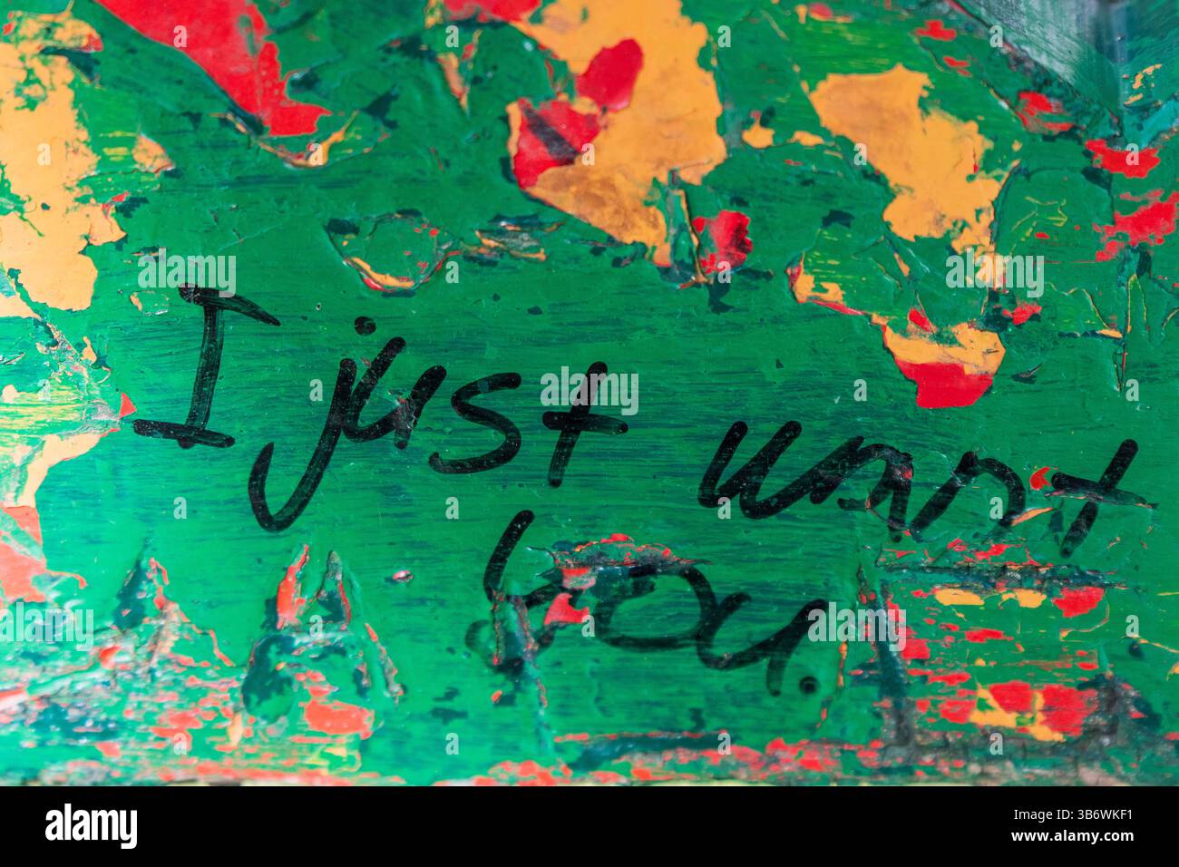 "Voglio solo te" - Una confessione lato panchina Foto Stock