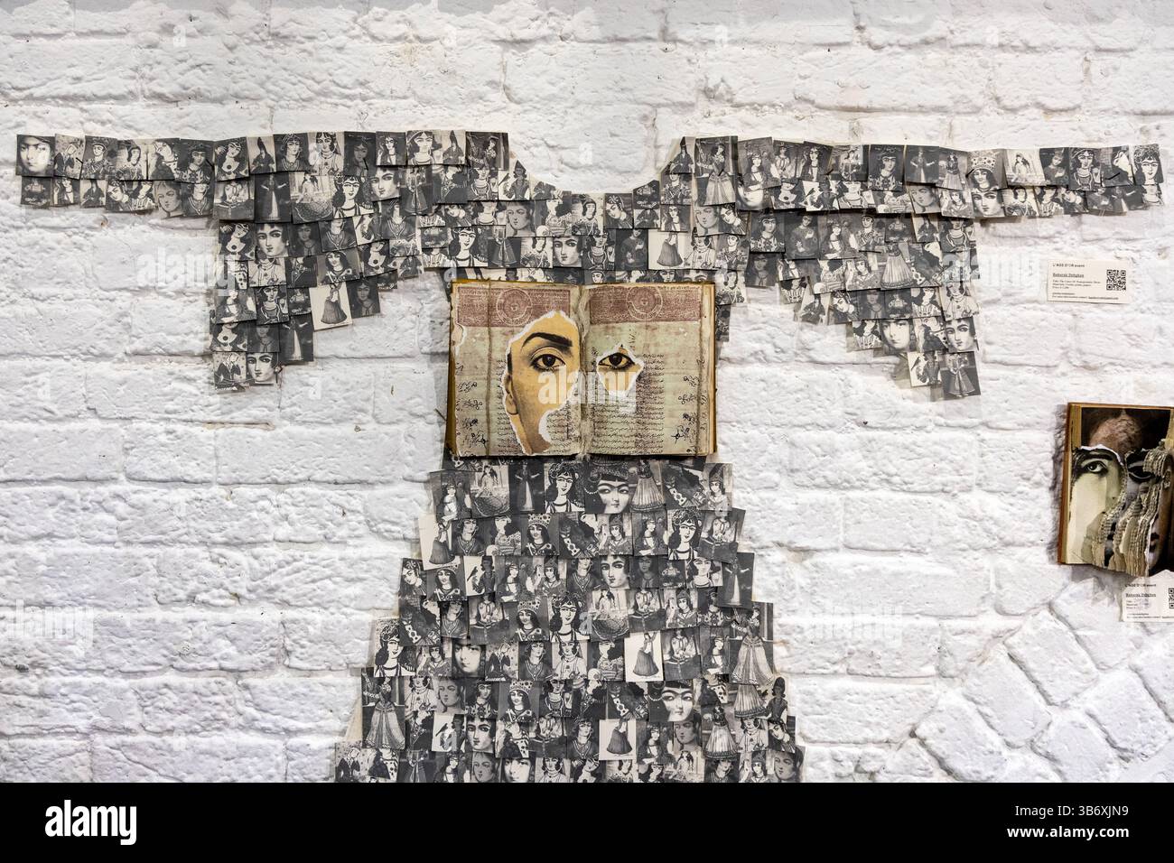 2 maggio 2025 - opere d'arte di Baharak Dehghan, serata di apertura per la mostra collettiva d'arte surrealista l'Age D'Or, Hoxton Arches, Londra, Inghilterra Foto Stock