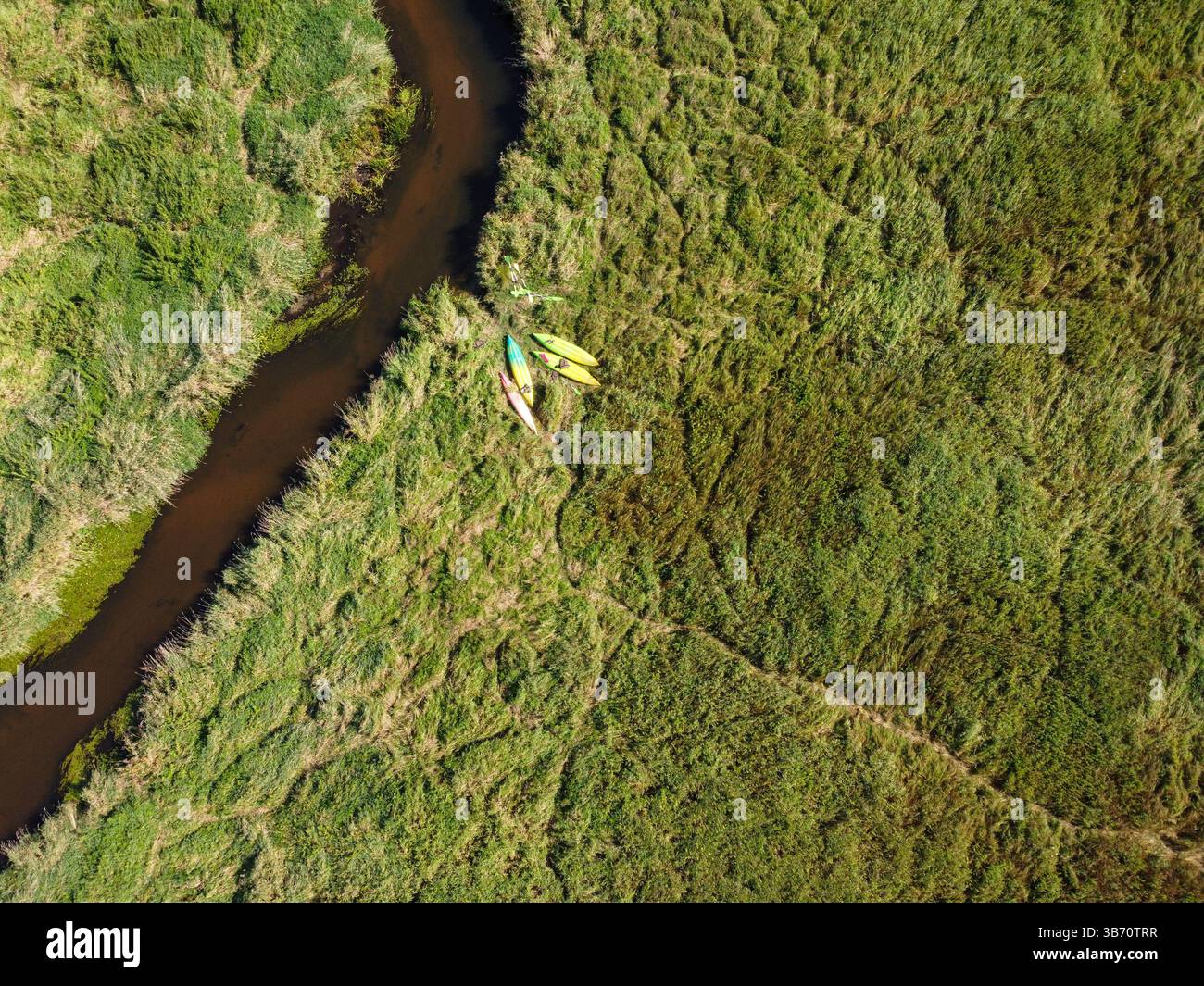 Vista aerea del kayak Foto Stock