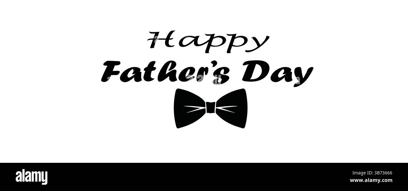 Biglietto di auguri per la festa del papà. Illustrazione grafica vettoriale, banner o Logo isolati su sfondo bianco. File EPS. Illustrazione Vettoriale