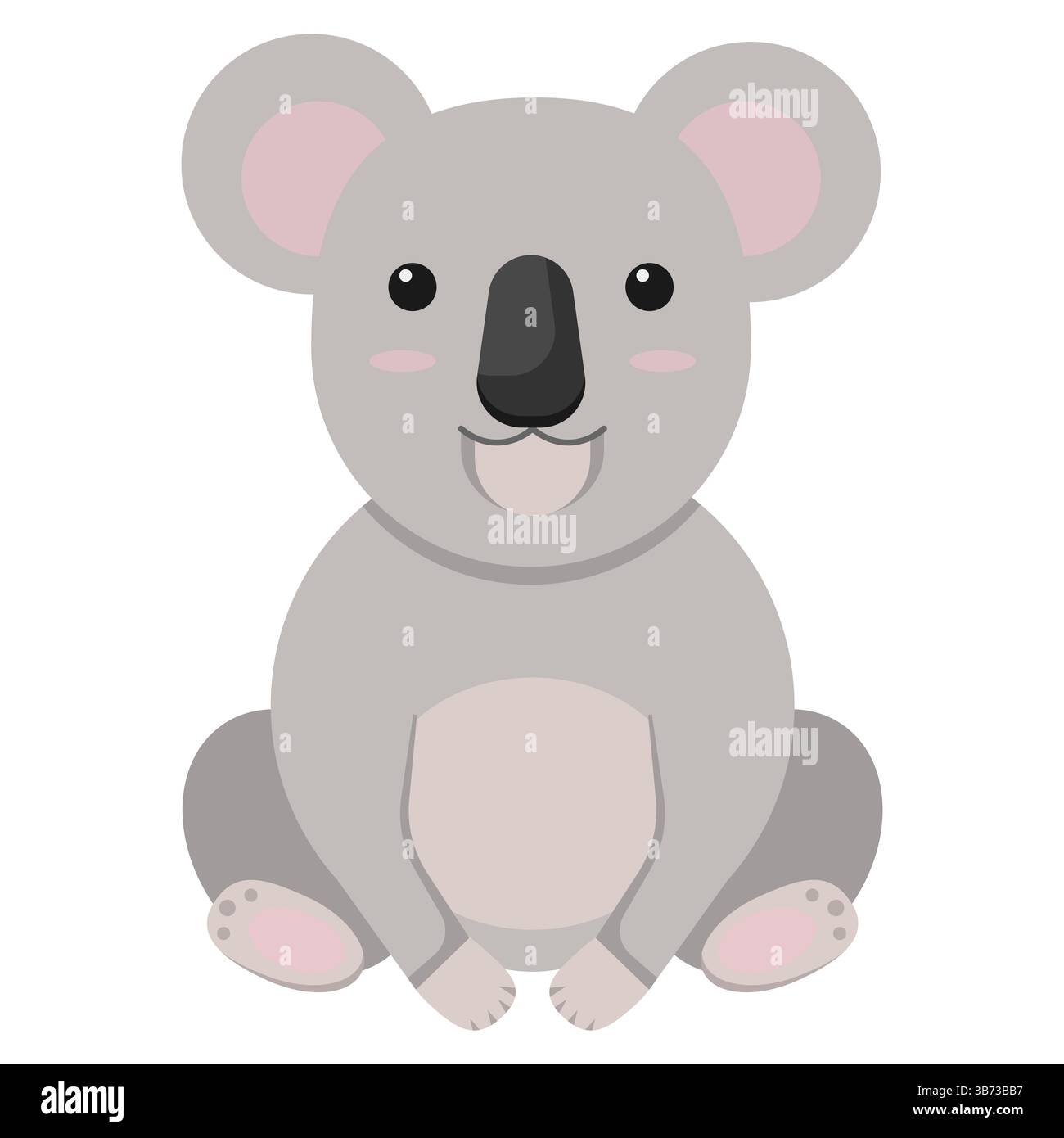 Questo design di carattere di un adorabile koala è perfetto per libri per bambini e vari materiali educativi Illustrazione Vettoriale