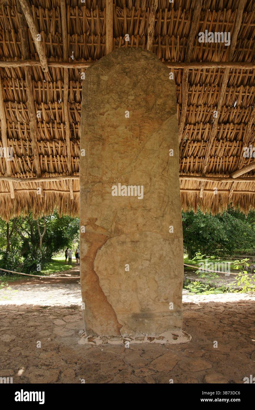 Messico. Yucatan. EK Balam. Struttura 17 (i gemelli). Periodo tardo classico (550 -830 d.C.) Foto Stock