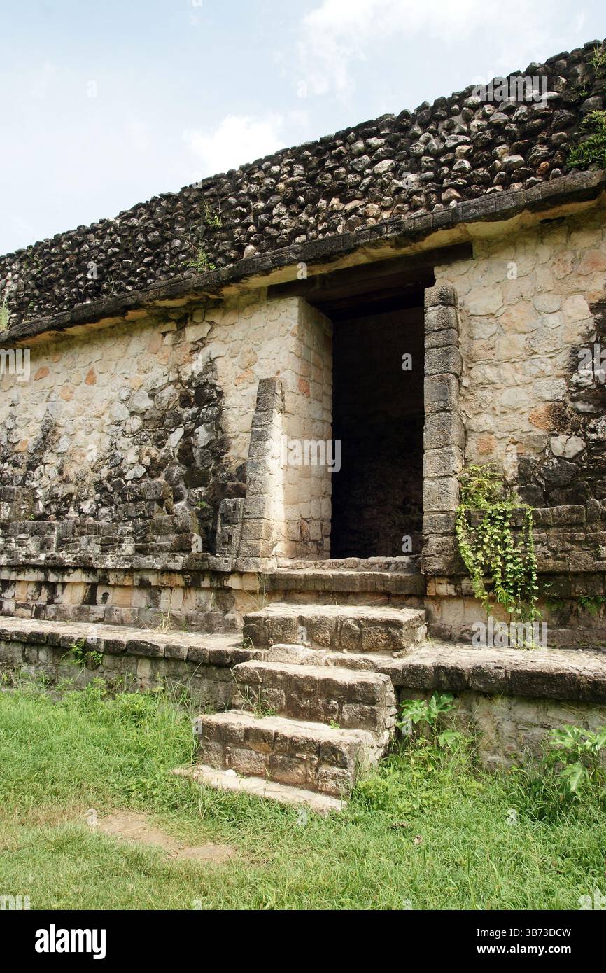 Messico. Yucatan. EK Balam. Vista delle rovine. Foto Stock