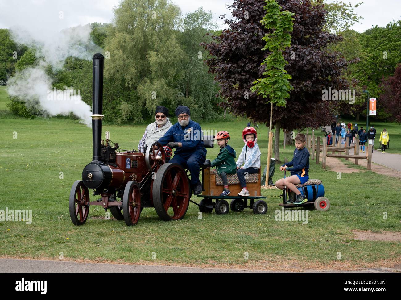 Motore di trazione Savage Brothers in scala al Vaisakhi Sports Festival, Coventry, Regno Unito Foto Stock