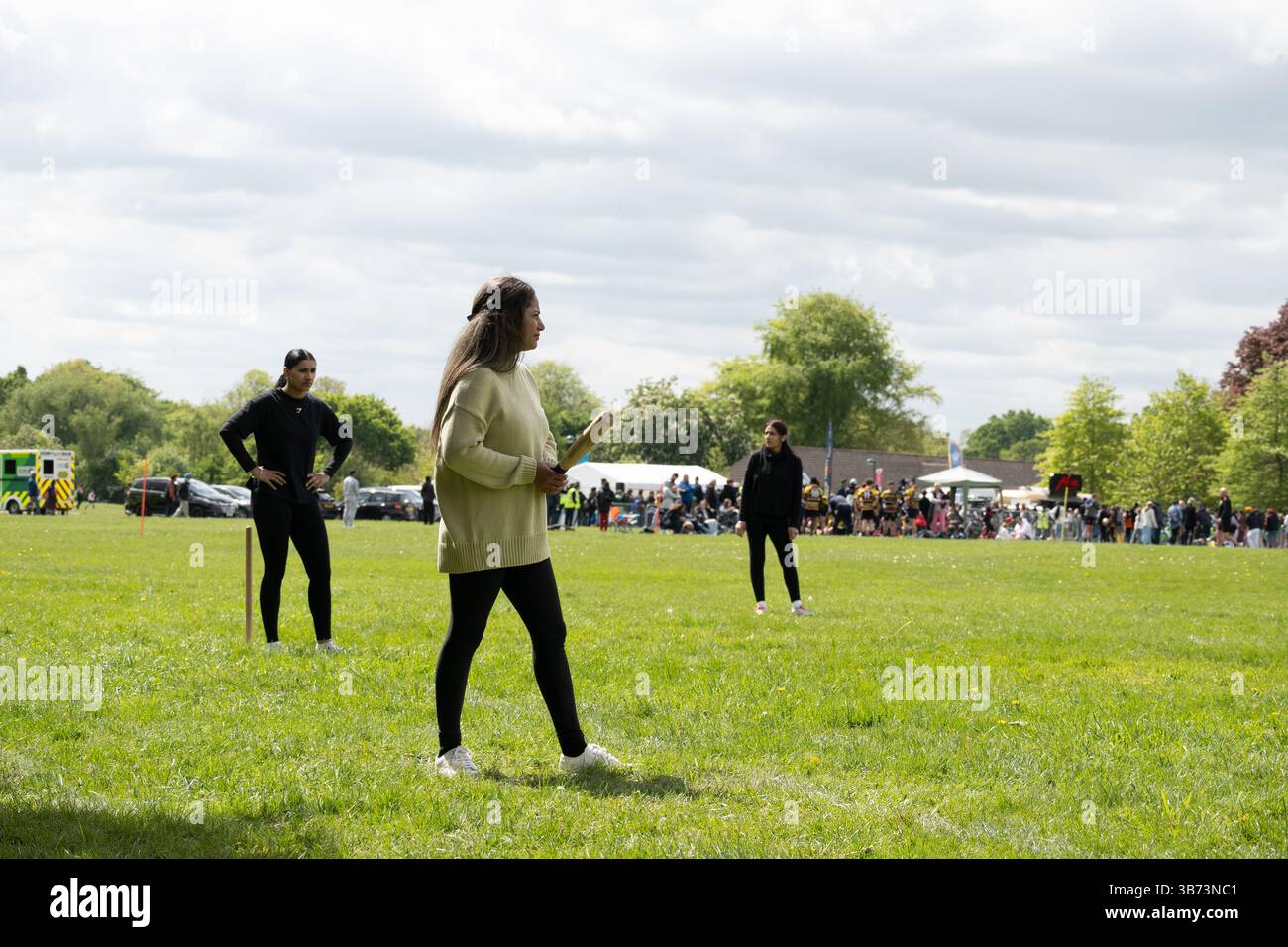 Partita dei Rounders al Vaisakhi Sports Festival, Coventry, Regno Unito Foto Stock