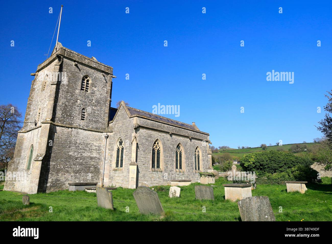 St Nicholas Church, Kelston vicino a Bath. Foto Stock
