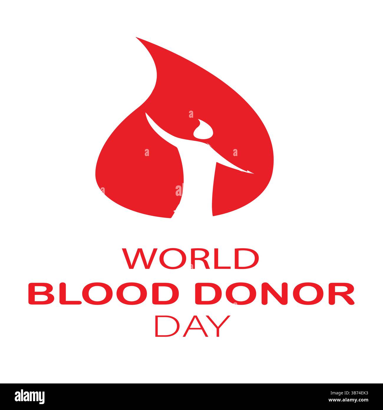 Modello di post sui social media per la giornata mondiale dei donatori di sangue – file EPS modificabile per le aziende per celebrare e sensibilizzare l'opinione pubblica. Illustrazione Vettoriale