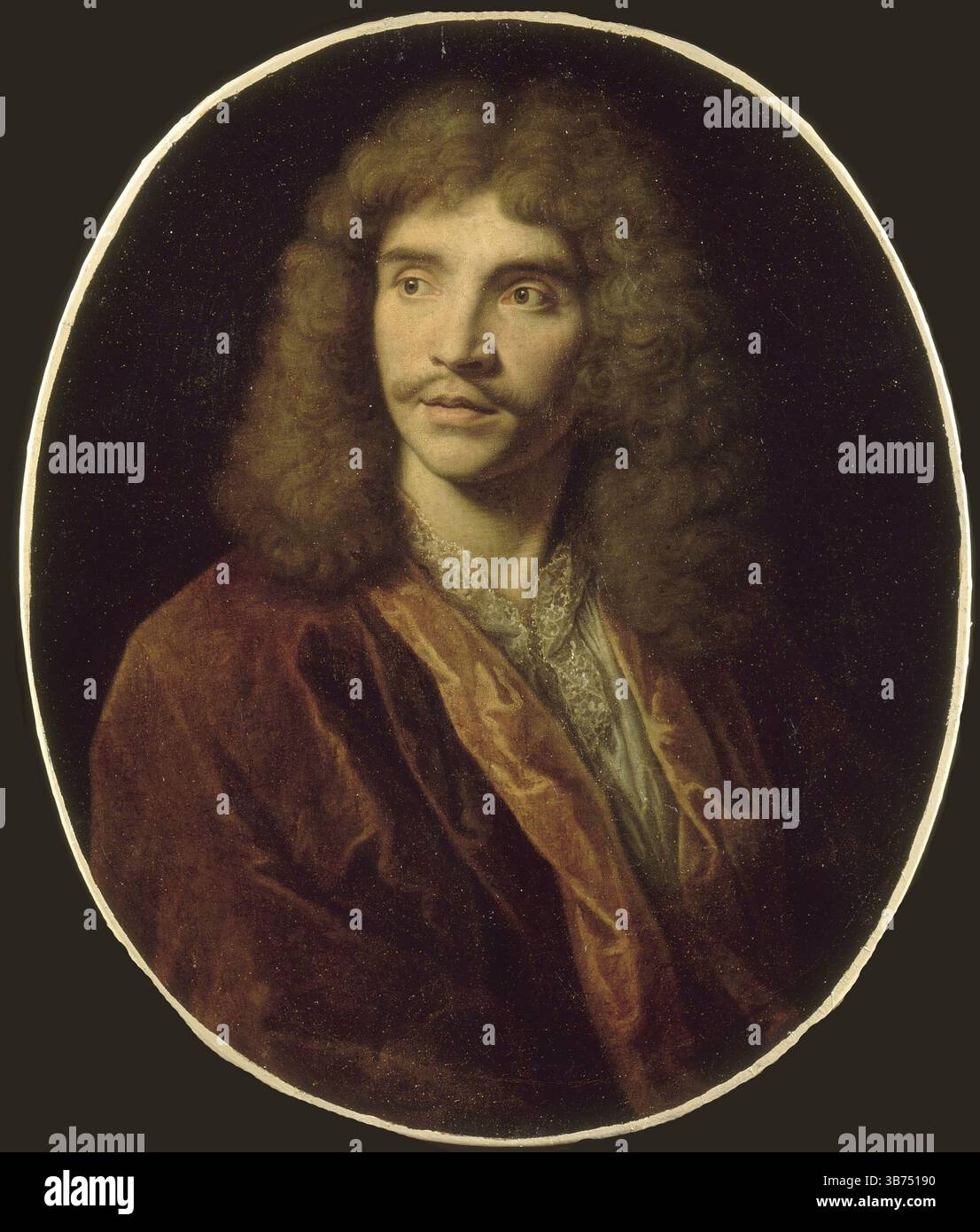 Ritratto dell'autore Moliére (1622-1673). Museo: Musée de l'Histoire de France, Château de Versailles. Autore: NICOLAS MIGNARD. Foto Stock
