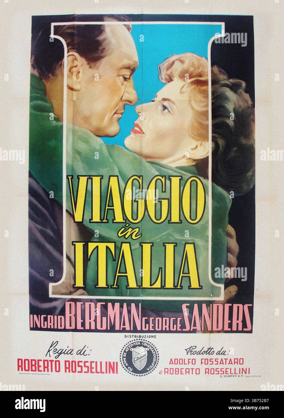 Poster del film "viaggio in Italia" di Roberto Rossellini. Museo: COLLEZIONE PRIVATA. Autore: ANONIMO. Foto Stock